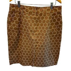 Apostrophe Brown Textured Pencil Skirt Women Size 16 Front Zip Pockets Workwear